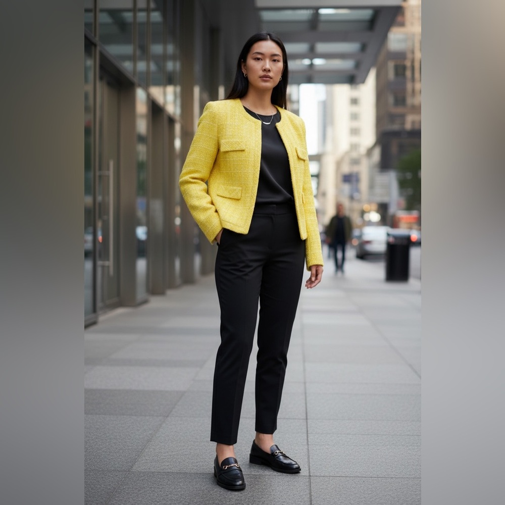 Cynthia Rowley Yellow Blazer.